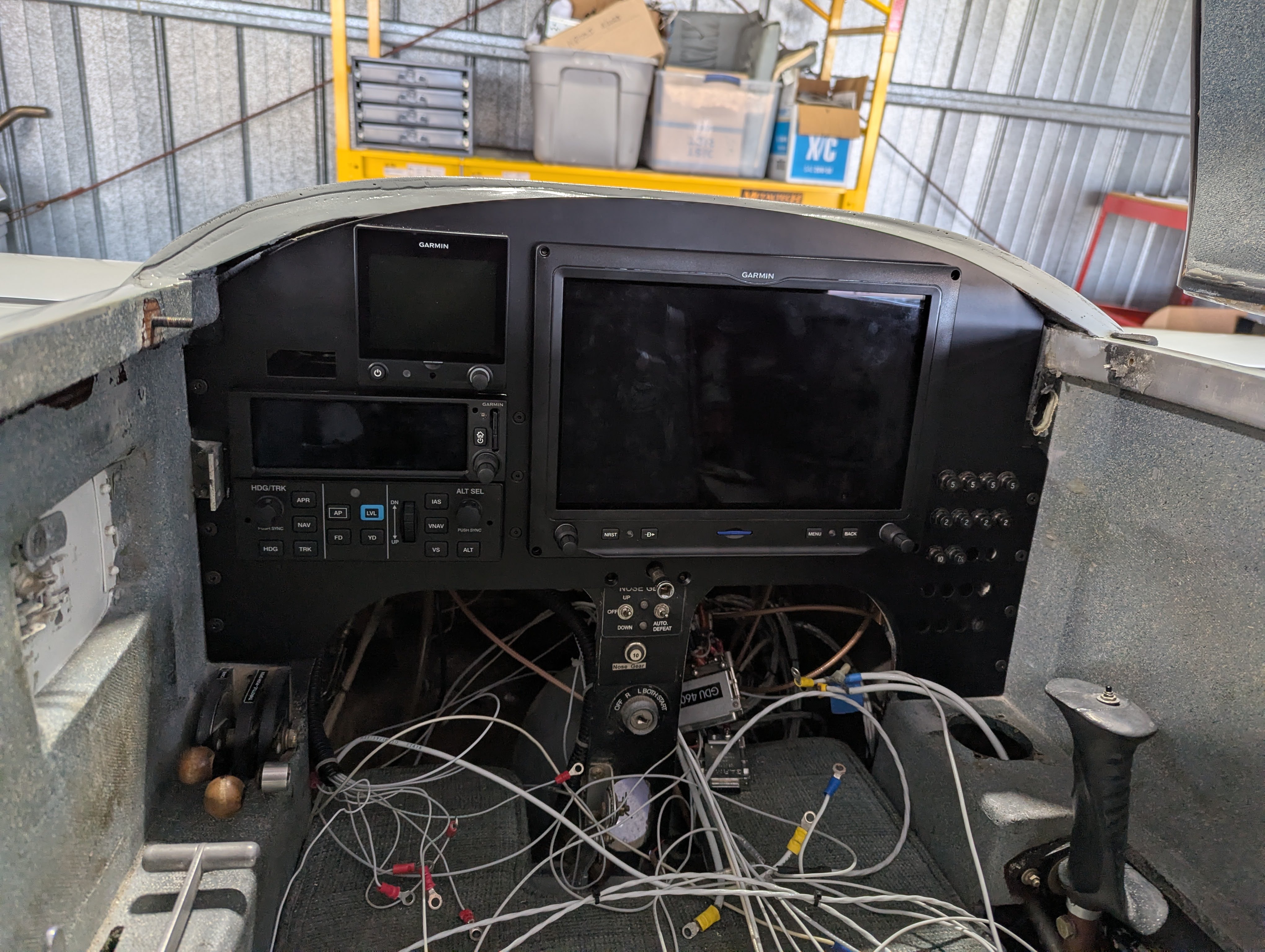 the avionics test fit into the plane