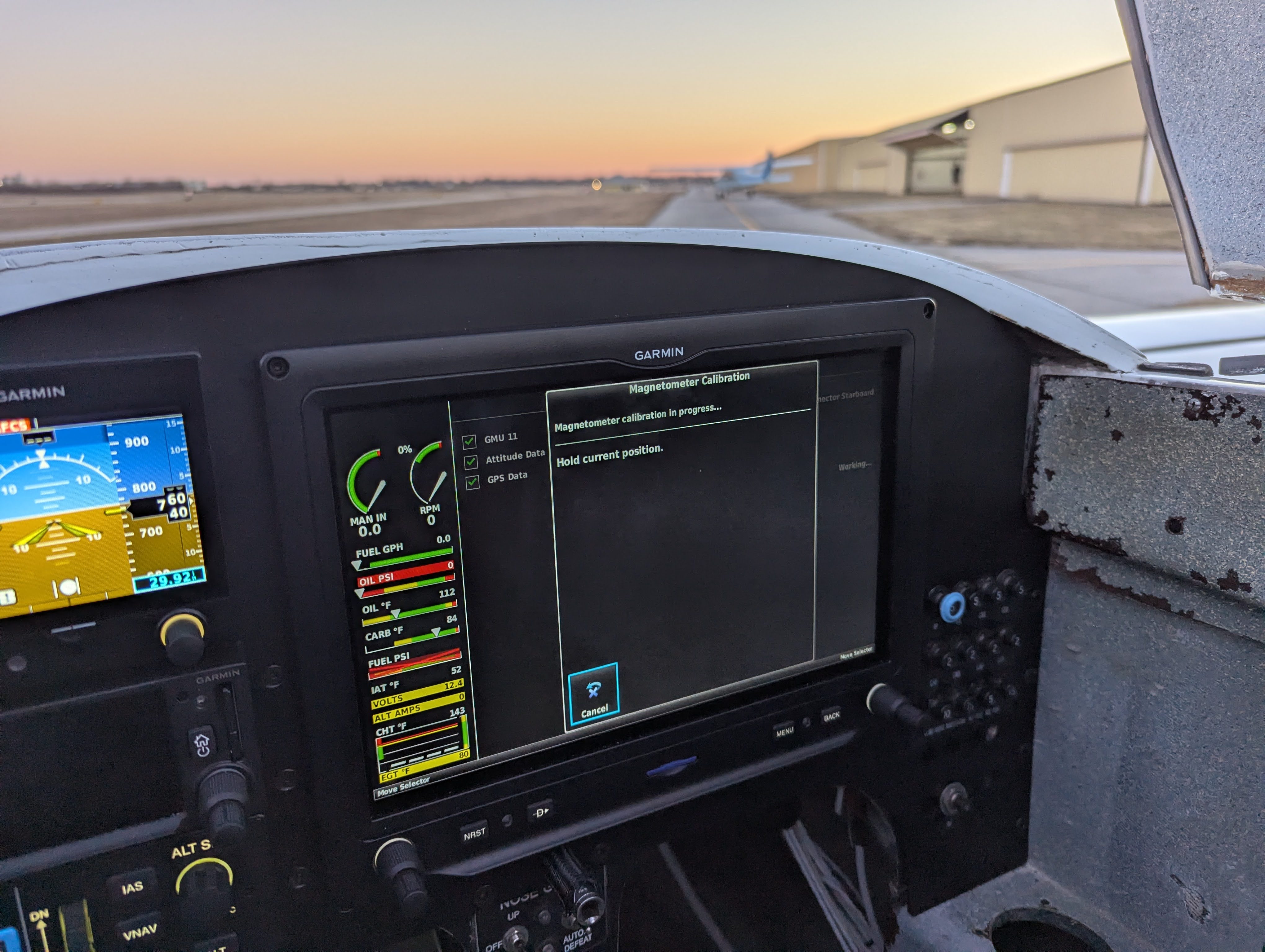 magnetometer calibration procedure completed